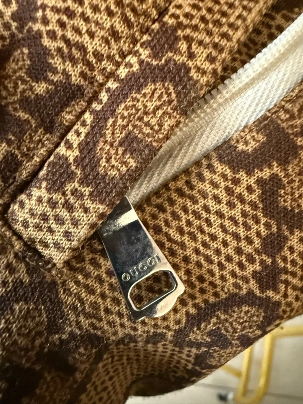 Preloved Gucci GG Monogram Track Jacket with Red & Green Chevrons size xl